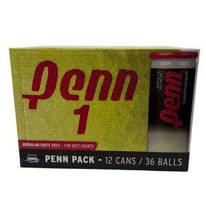 Penn Championship Tennis Balls Regular Duty Felt Pressurized 12 Cans 36 Balls